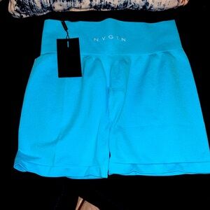 NVGTN Blue Bike Shorts with Comfort Waistband